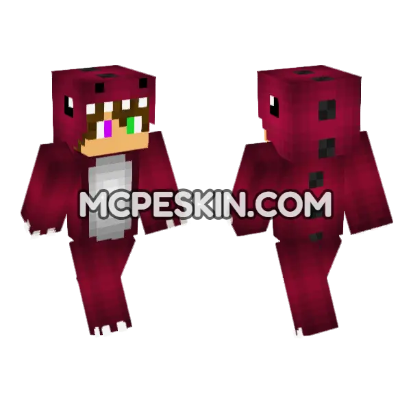 Raptorgamer Skin Minecraft Bedrock skin, front and back