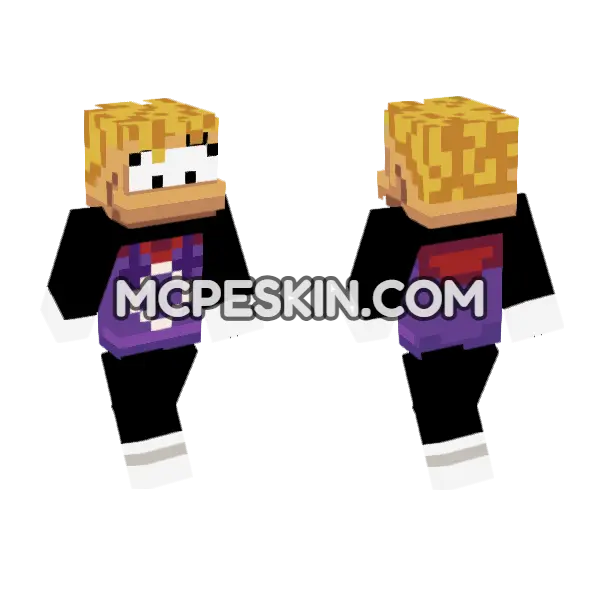 Rayman Minecraft Bedrock skin, front and back
