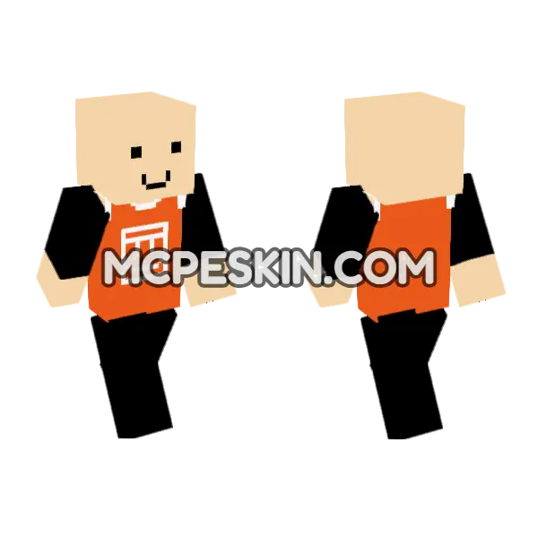 Rec Room Default Avatar Minecraft Bedrock skin, front and back