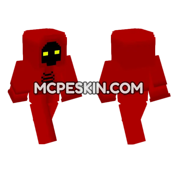 Red Alchemist Skin Minecraft Bedrock skin, front and back