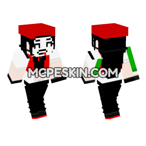 Red and Black Hoodie, front and back