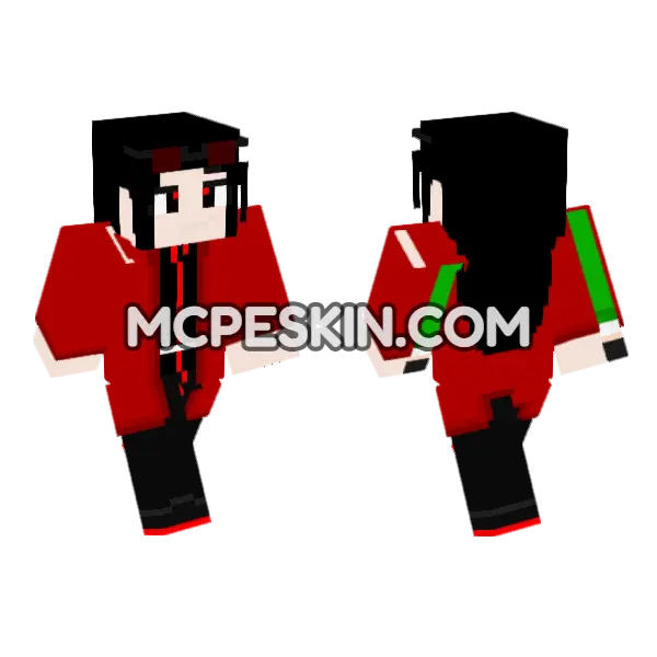 Red and Black Hunter, front and back