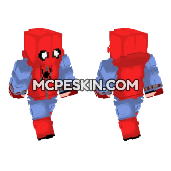 Red And Blue Hero, front and back