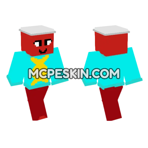 Red and Blue Jester, front and back