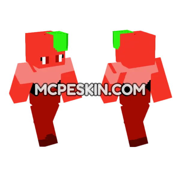 Red Apple Character, front and back