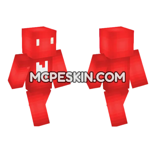 Red Brick Blocks Minecraft Bedrock skin, front and back