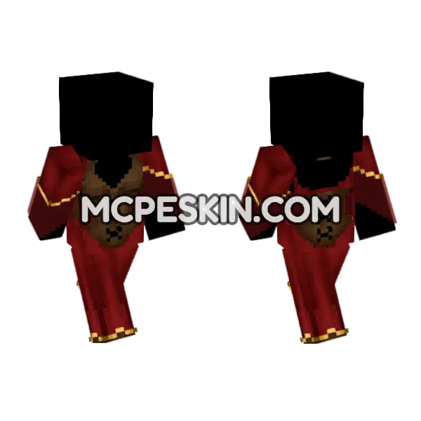 Red Clothes Lady Minecraft Bedrock skin, front and back