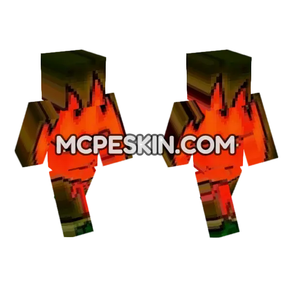 Red Devil Skin Minecraft Bedrock skin, front and back