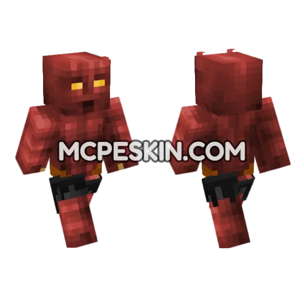 Red Devil Skin Minecraft Bedrock skin, front and back