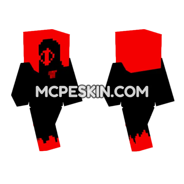 Red Eyed Hooded Figure, front and back