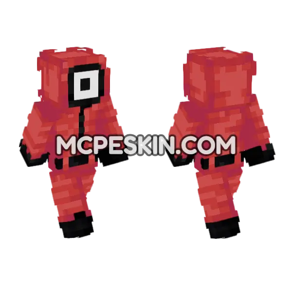 Red Guard Skin Minecraft Bedrock skin, front and back