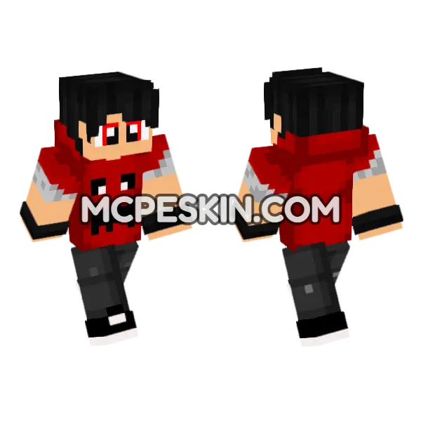 Red Jack-o'-Lantern Hoodie, front and back