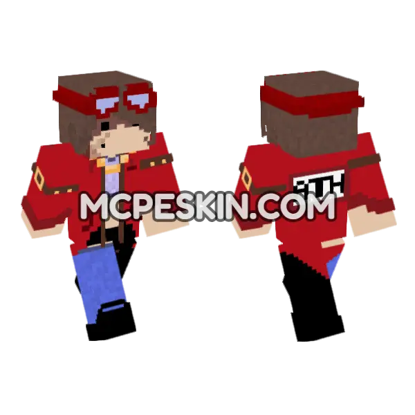 Red Jacket Aviator, front and back