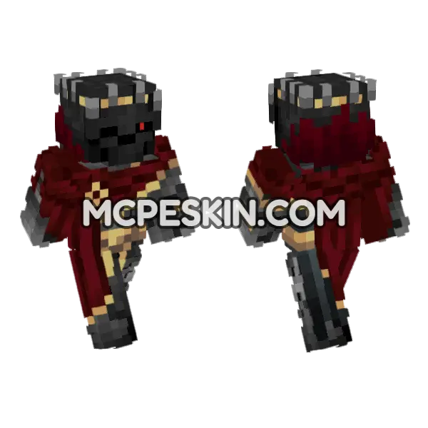 Red Knight Minecraft Bedrock skin, front and back