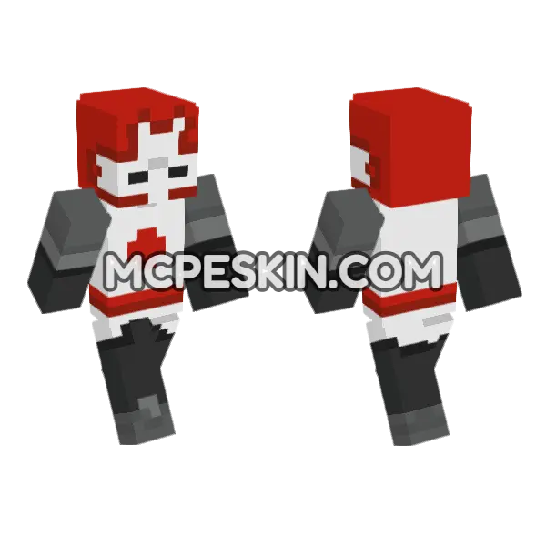 Red Knight Minecraft Bedrock skin, front and back