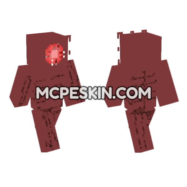Red Mage Robes Minecraft Bedrock skin, front and back