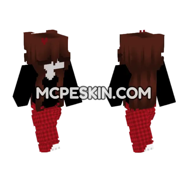 Red Plaid Schoolgirl, front and back