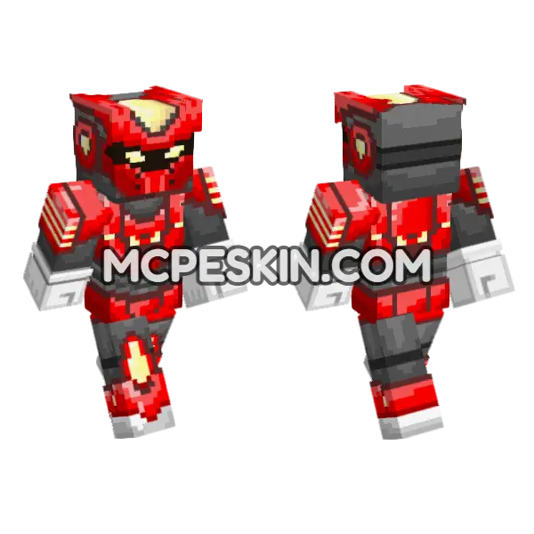 Red Ralpha Skin Minecraft Bedrock skin, front and back
