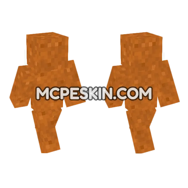 Red Sand Skin Minecraft Bedrock skin, front and back