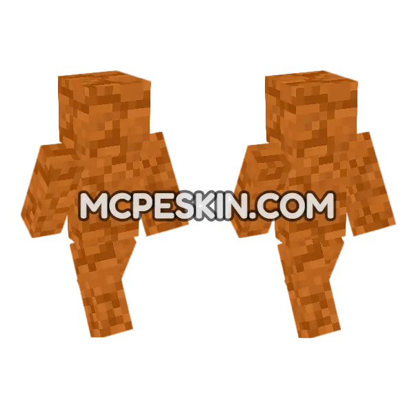 Red Sandstone Bottom Minecraft Bedrock skin, front and back
