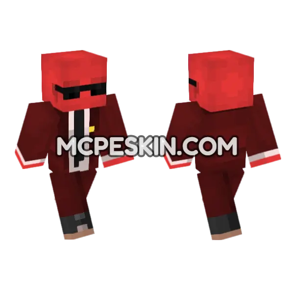 Reddoons Minecraft Bedrock skin, front and back