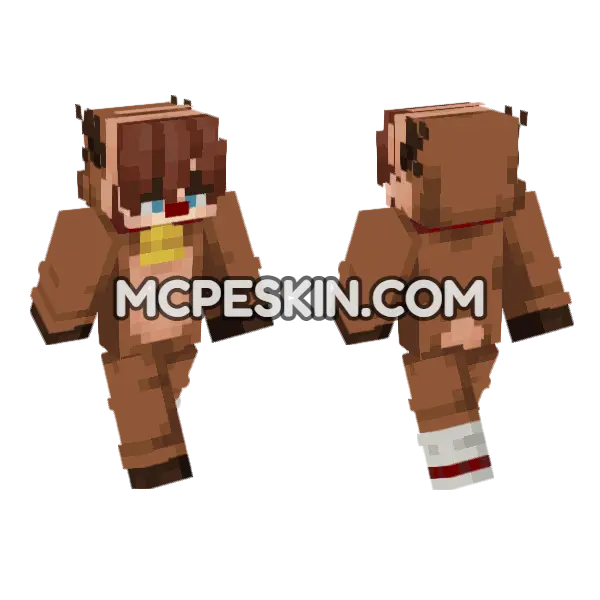 Reindeer Boy Minecraft Bedrock skin, front and back