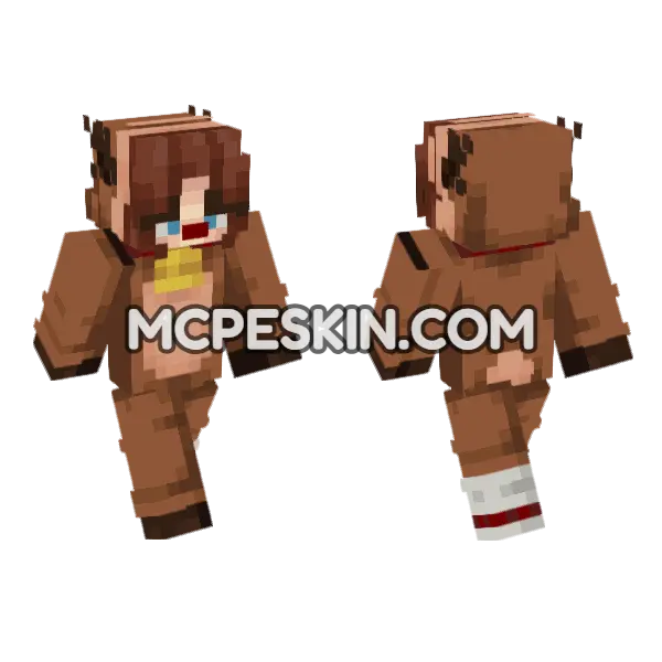 Reindeer Girl Minecraft Bedrock skin, front and back