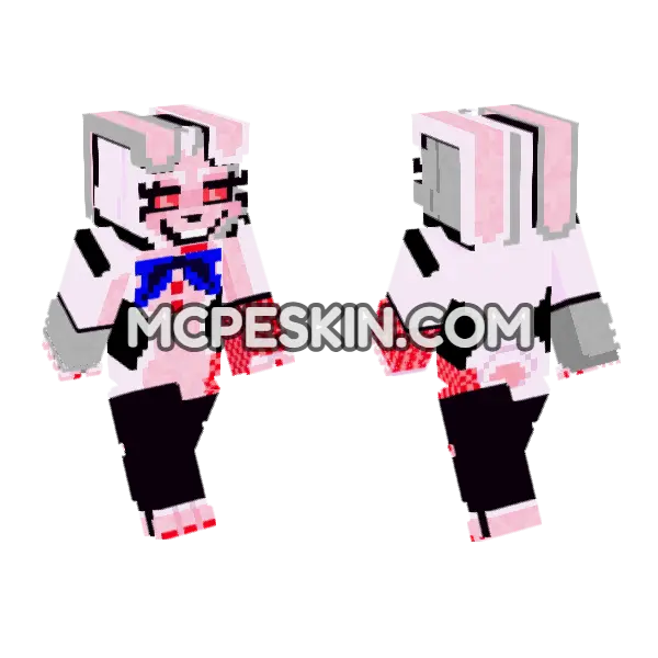 Reluctant Killer Vanny Minecraft Bedrock skin, front and back