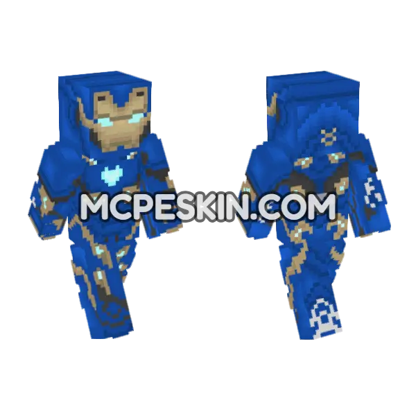 Rescue MCU Mark 49 XLIX Minecraft Bedrock skin, front and back