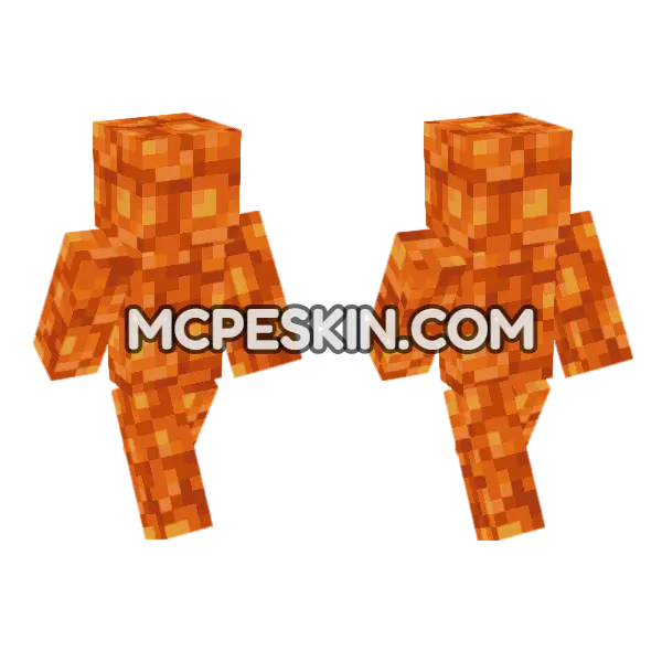 Resin Block Minecraft Bedrock skin, front and back