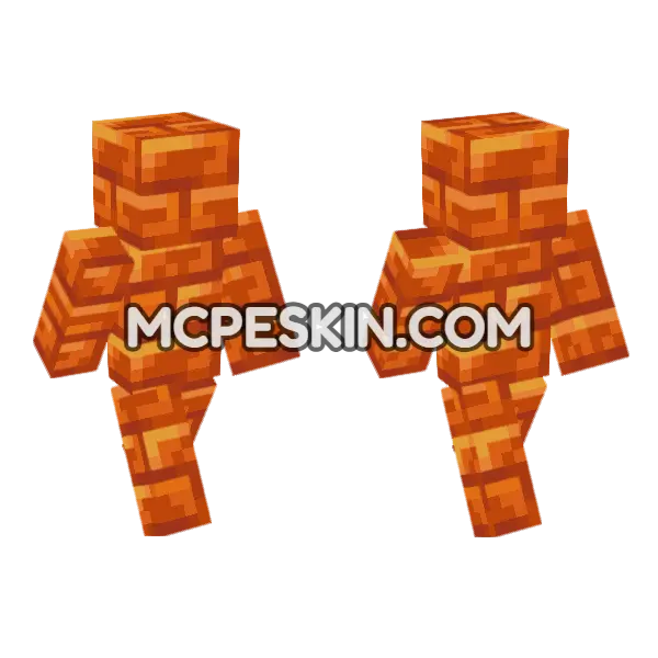 Resin Bricks Minecraft Bedrock skin, front and back