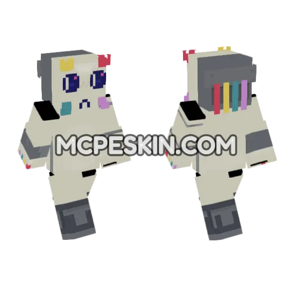 Retro Computer Character, front and back