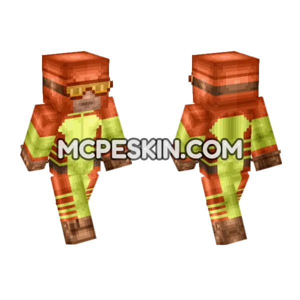 Rex Splode Season 1 Minecraft Bedrock skin, front and back