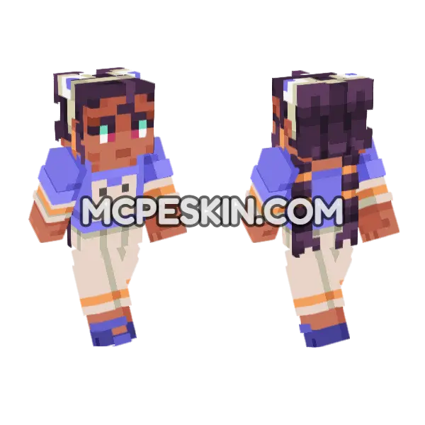 Rhadora Minecraft Bedrock skin, front and back