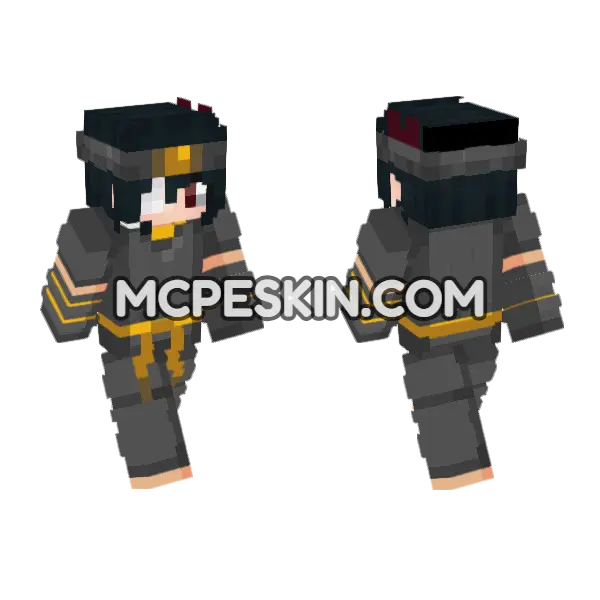 Rikka Minecraft Bedrock skin, front and back