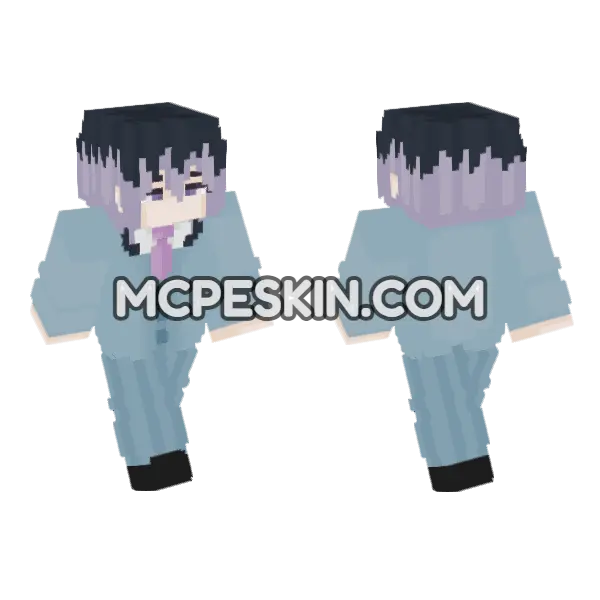 Rindou Haitani Tokrev Minecraft Bedrock skin, front and back