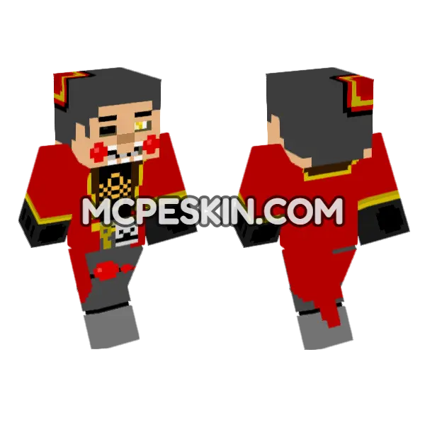 Ringmaster Blocky Minecraft Bedrock skin, front and back