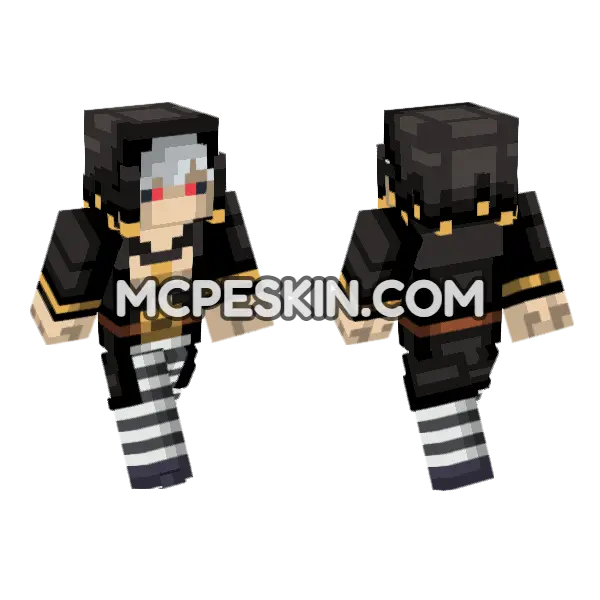 Risotto Nero Minecraft Bedrock skin, front and back