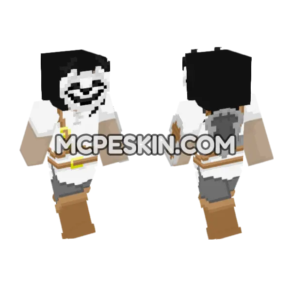 Rlwinston Panda Skin Minecraft Bedrock skin, front and back