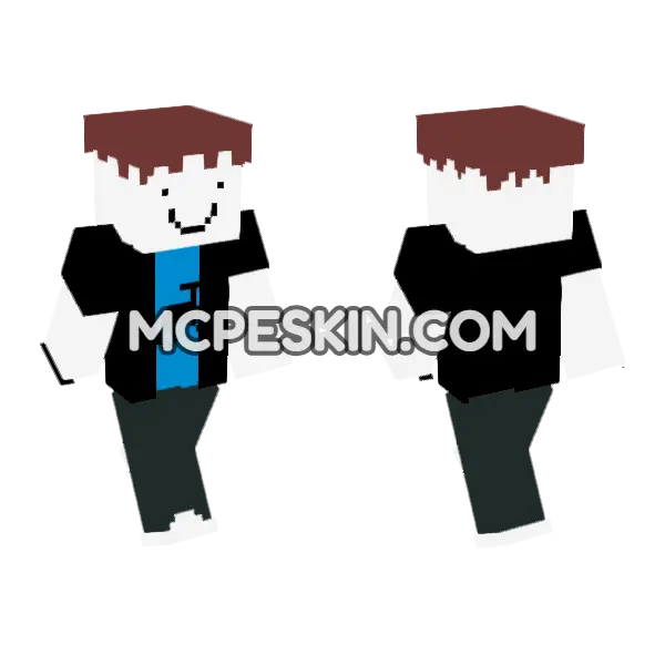 Roblox Bacon Skin Minecraft Bedrock skin, front and back