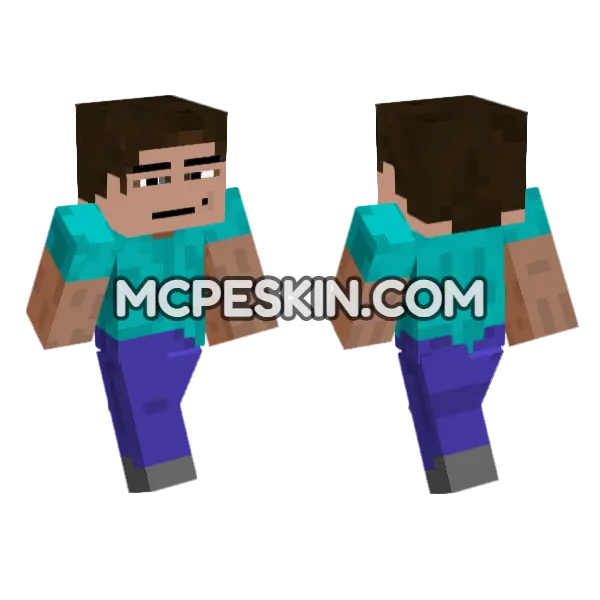 Roblox Steve Minecraft Bedrock skin, front and back