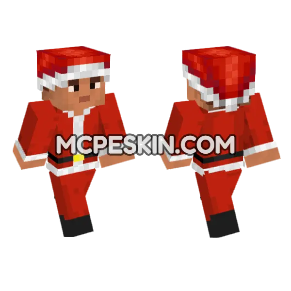 Roby In Santa Suite Minecraft Bedrock skin, front and back