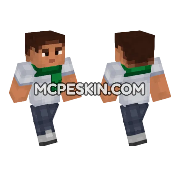 Roby In Scarf Minecraft Bedrock skin, front and back