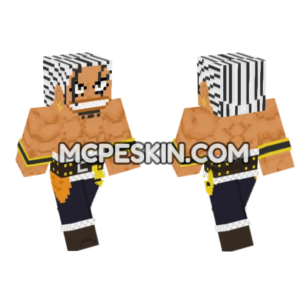Rocks D Xebec Minecraft Bedrock skin, front and back