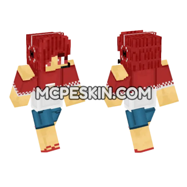 Rose Sheep Gamer Minecraft Bedrock skin, front and back