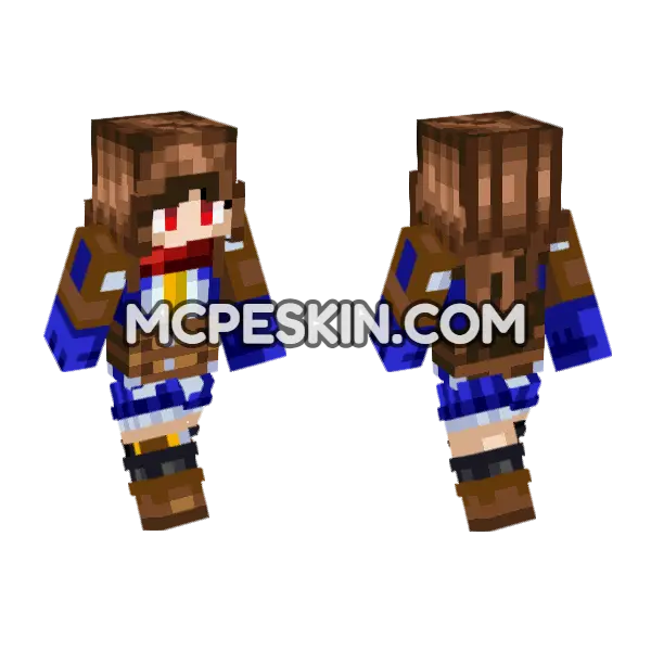 Rpg Maker Priscilla Minecraft Bedrock skin, front and back