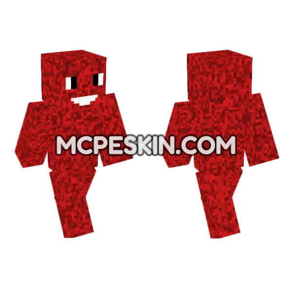 Ruby Guy Minecraft Bedrock skin, front and back
