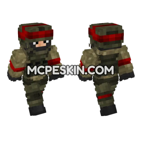 Russian Army Assault Troops Minecraft Bedrock skin, front and back