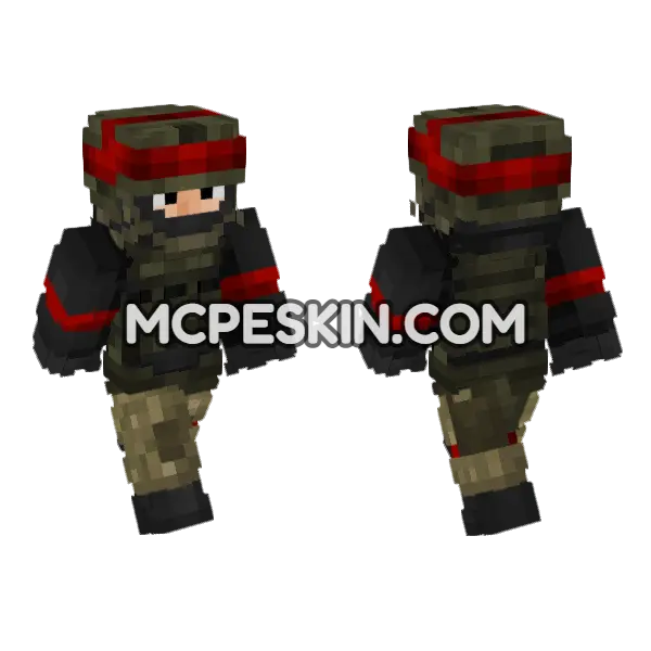 Russian Army Assault Troops Minecraft Bedrock skin, front and back