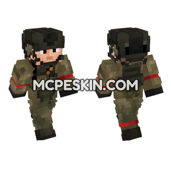 Russian Army Assault Troops V5 Minecraft Bedrock skin, front and back